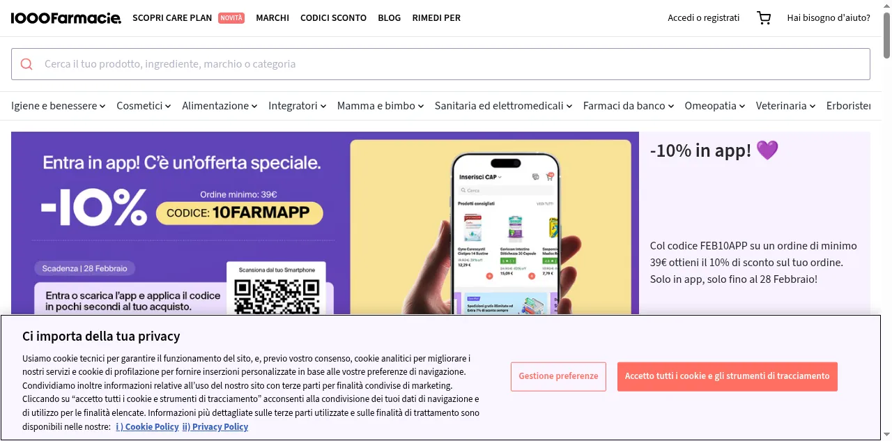 Preview of 1000farmacie.it