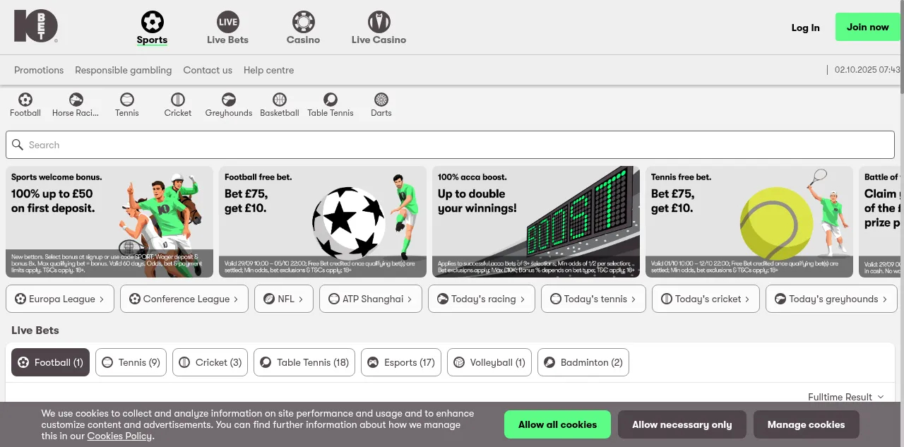 Preview of 10bet.co.uk