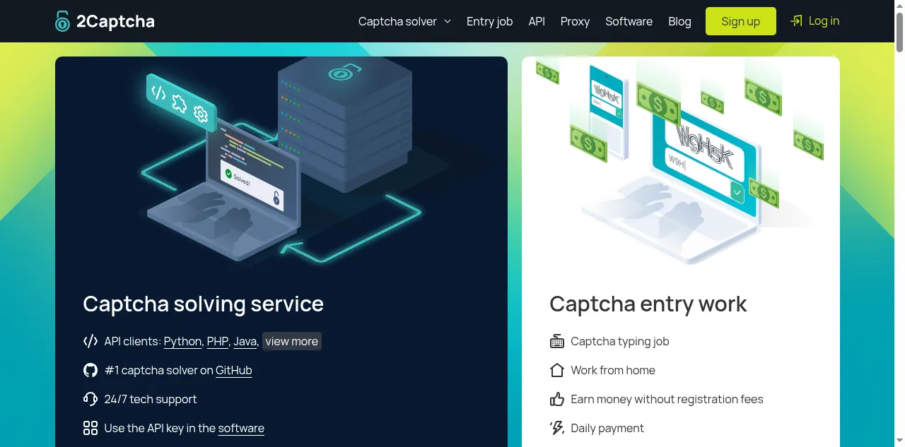 Preview of 2captcha.com