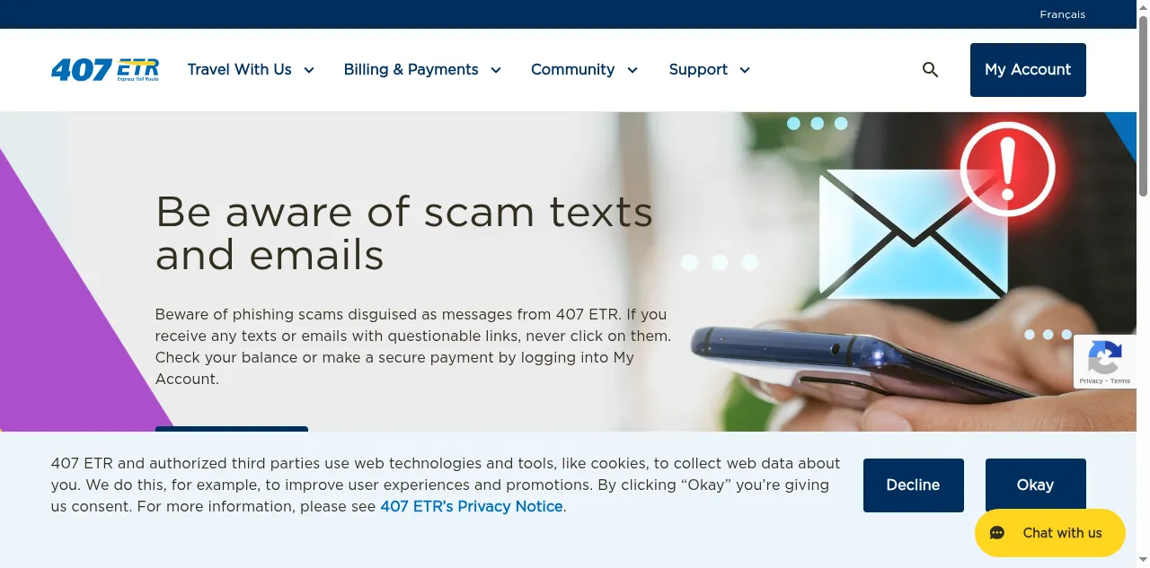 Preview of 407etr.com