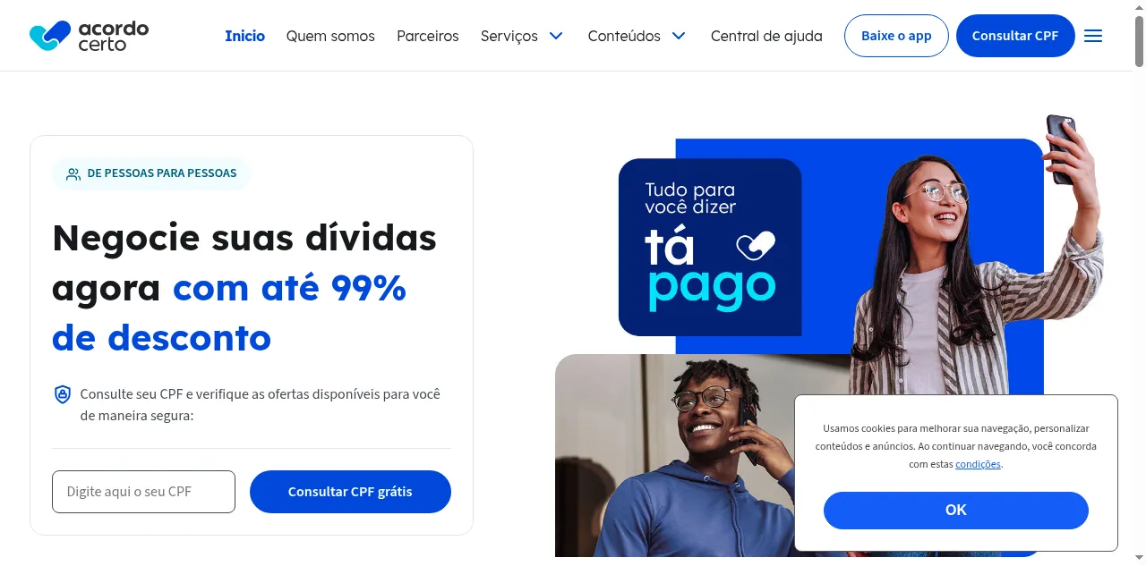 Preview of acordocerto.com.br