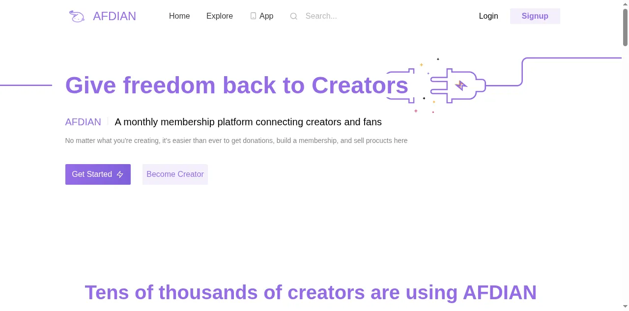 Preview of afdian.com