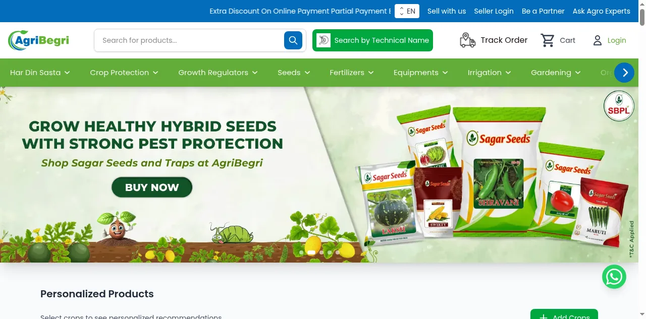 Preview of agribegri.com