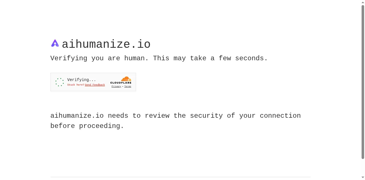 Preview of aihumanize.io
