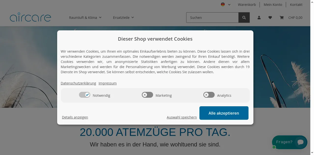 Preview of air-care.ch