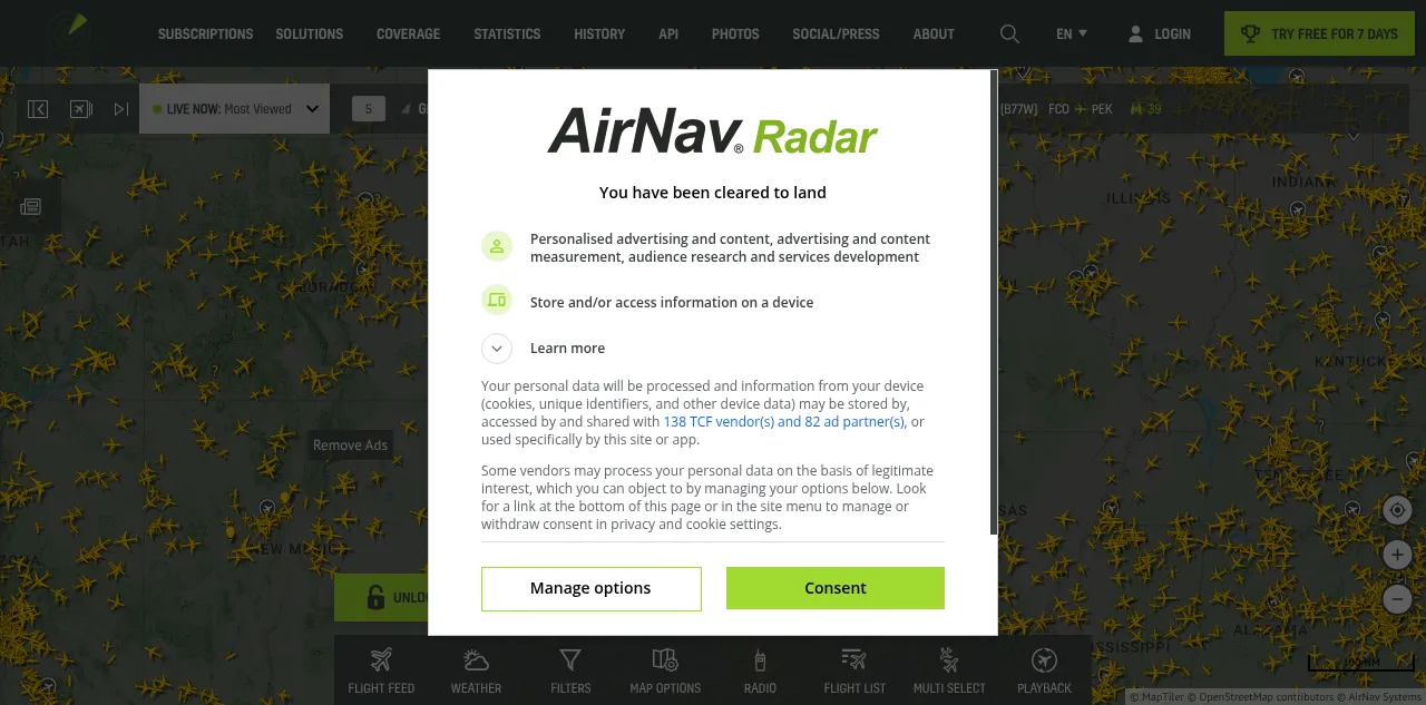 Preview of airnavradar.com