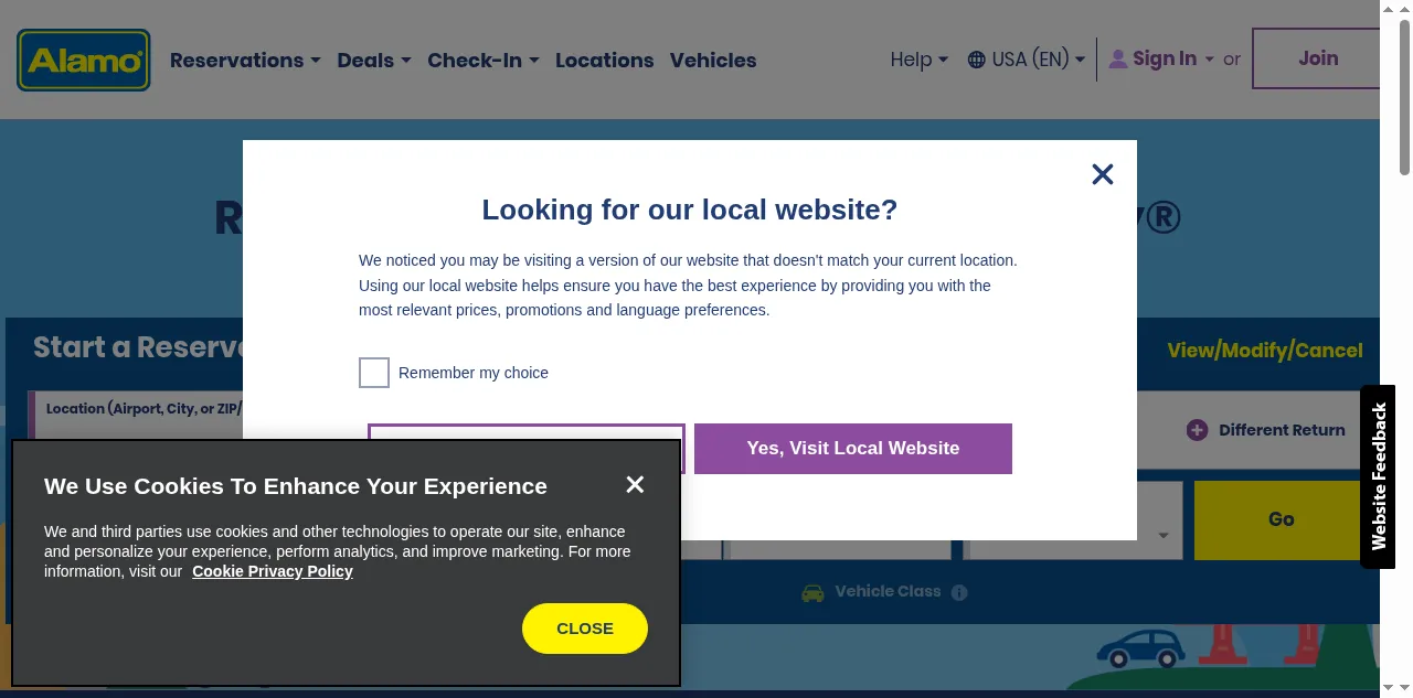 Preview of alamo.com