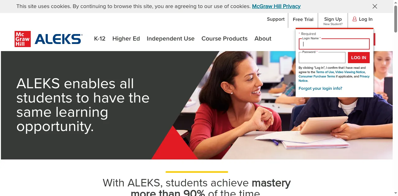 Preview of aleks.com