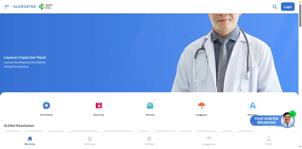 Preview of alodokter.com