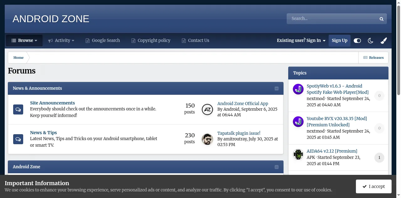 Preview of android-zone.ws