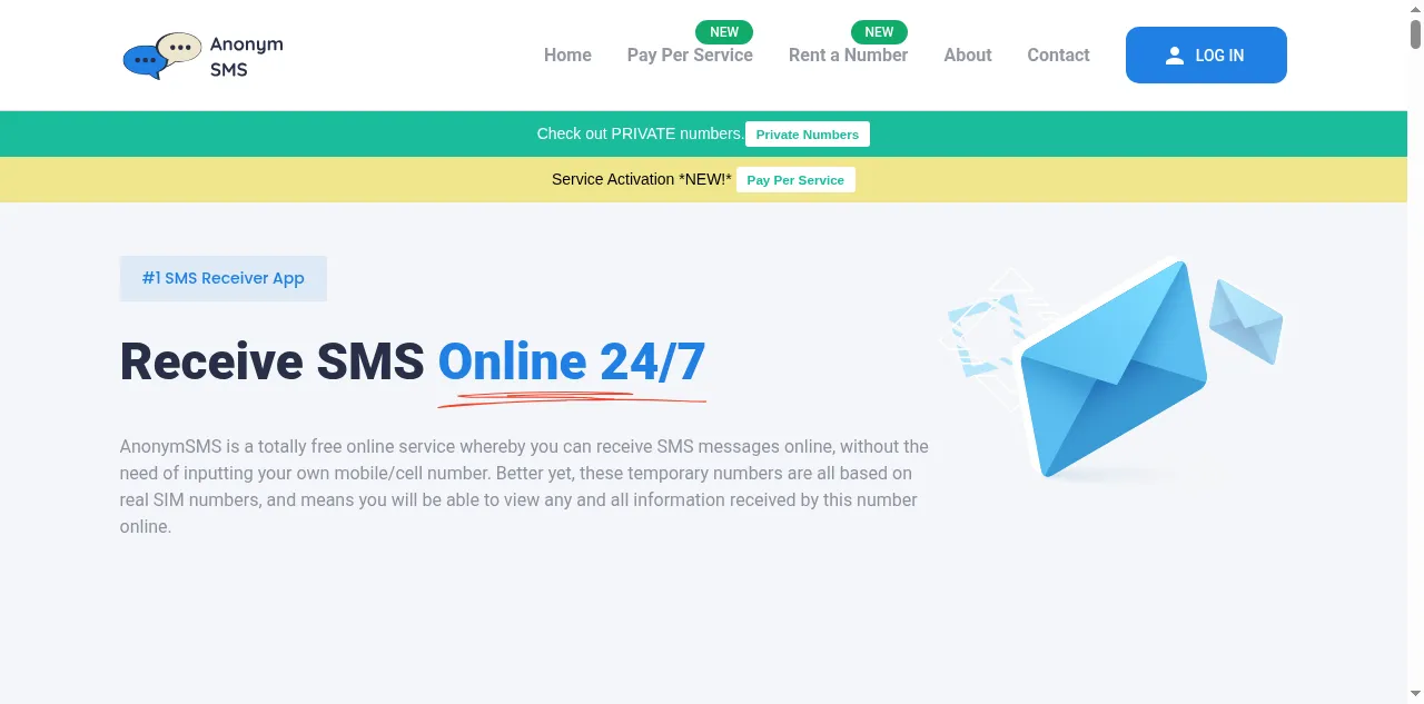 Preview of anonymsms.com