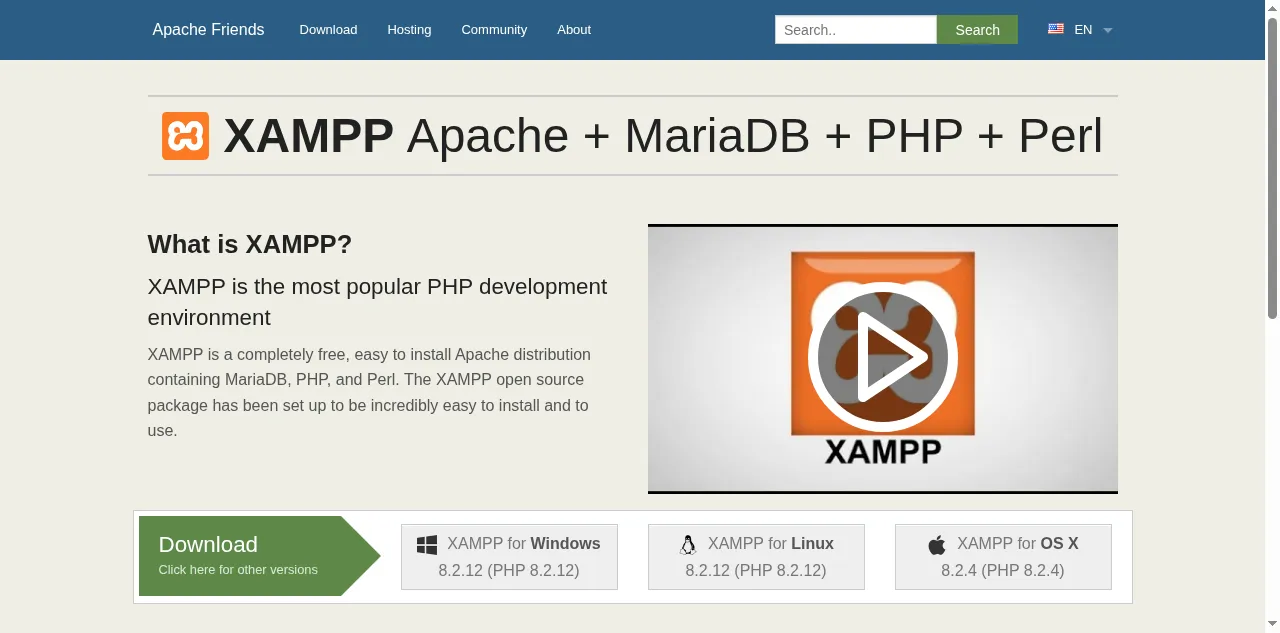 Preview of apachefriends.org