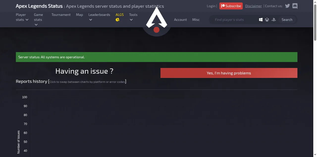 Preview of apexlegendsstatus.com