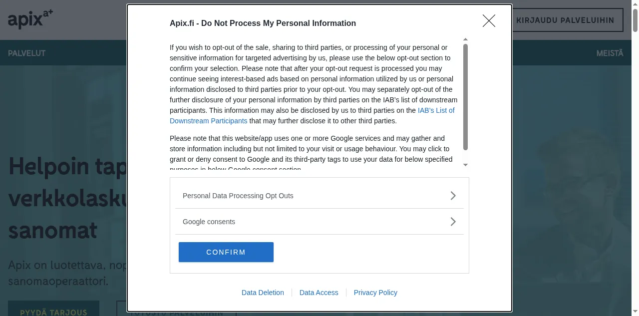 Preview of apix.fi
