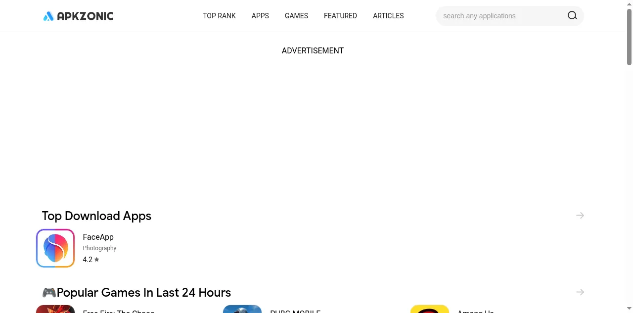 Preview of apkzonic.com