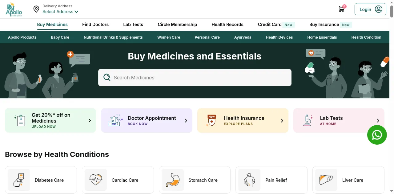 Preview of apollopharmacy.in