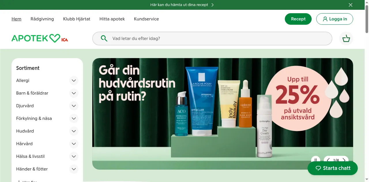 Preview of apotekhjartat.se