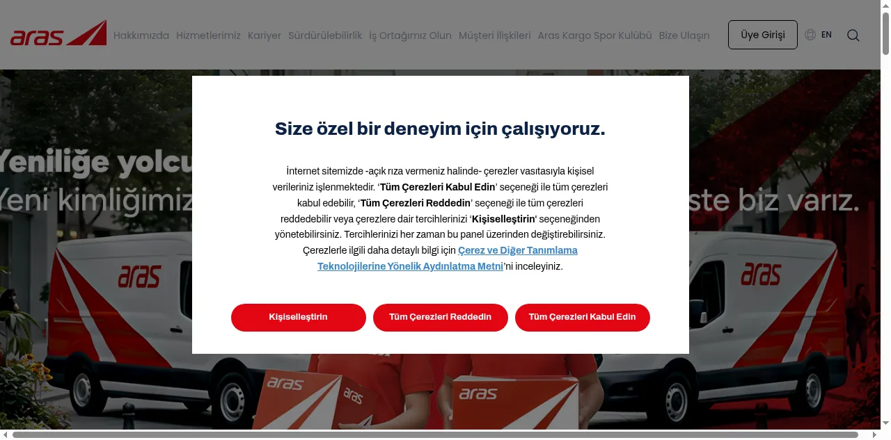 Preview of araskargo.com.tr