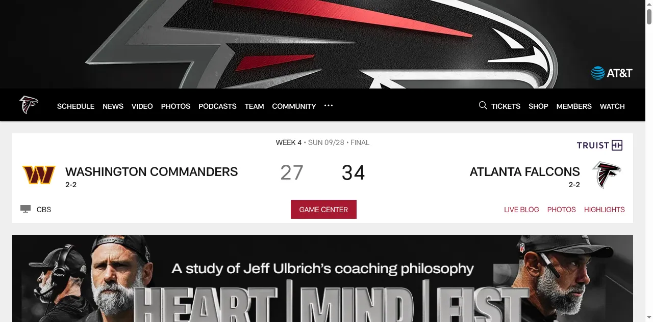 Preview of atlantafalcons.com