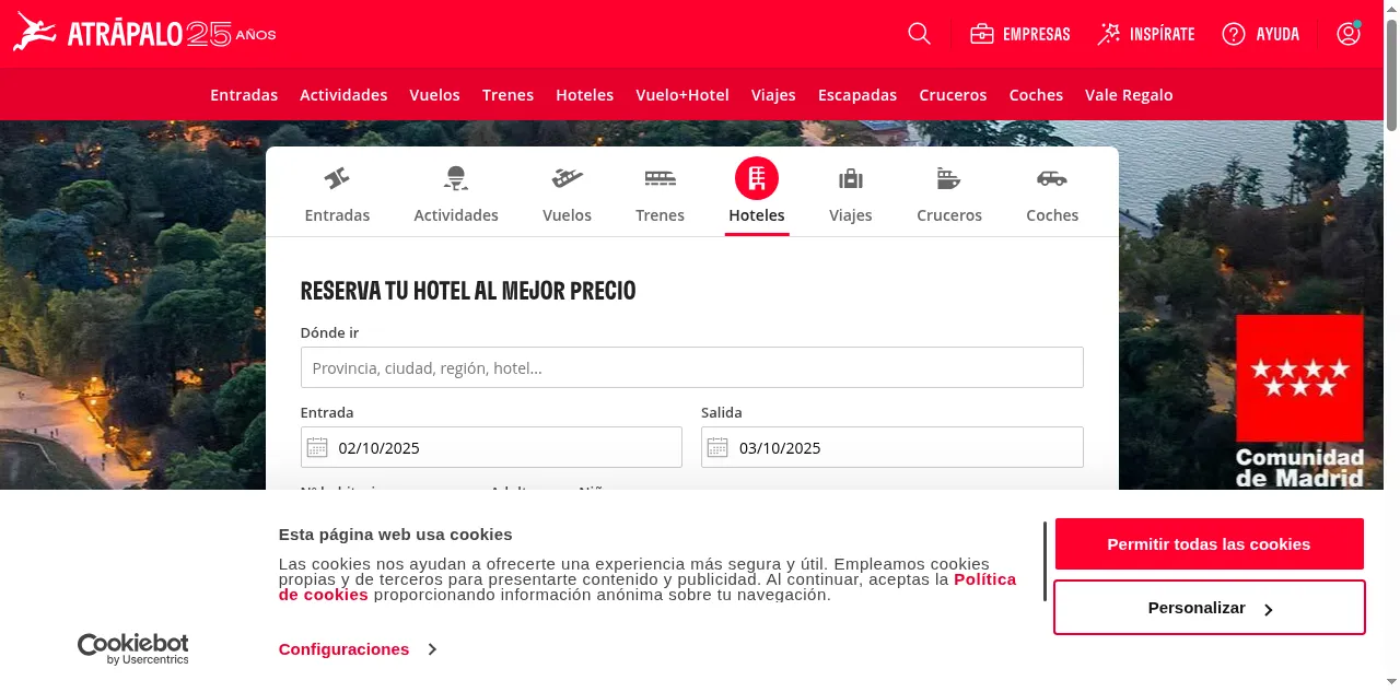 Preview of atrapalo.com