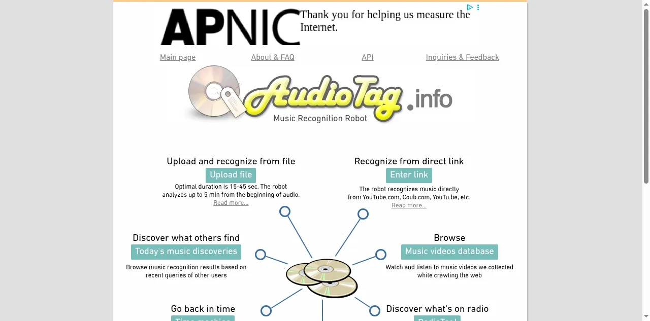 Preview of audiotag.info