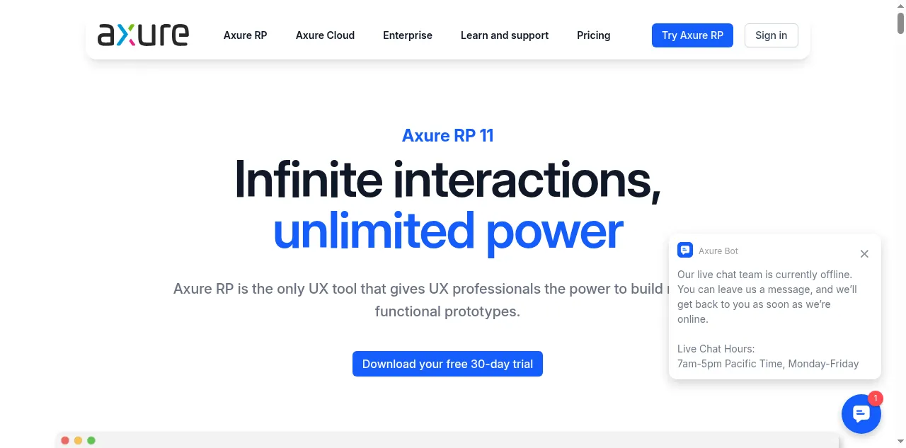 Preview of axure.com