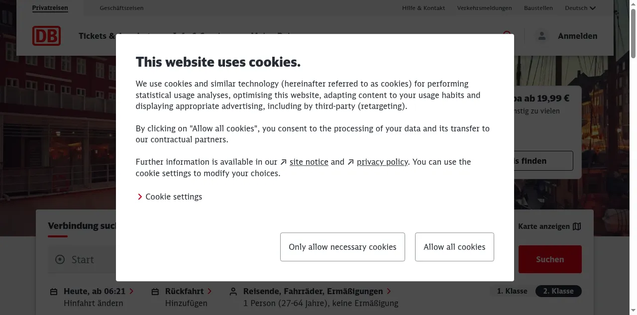 Preview of bahn.de