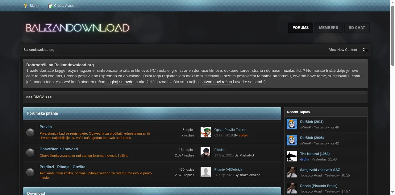 Preview of balkandownload.org