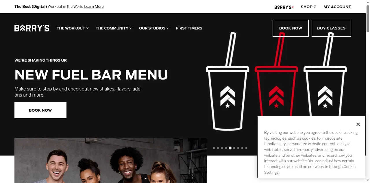 Preview of barrys.com