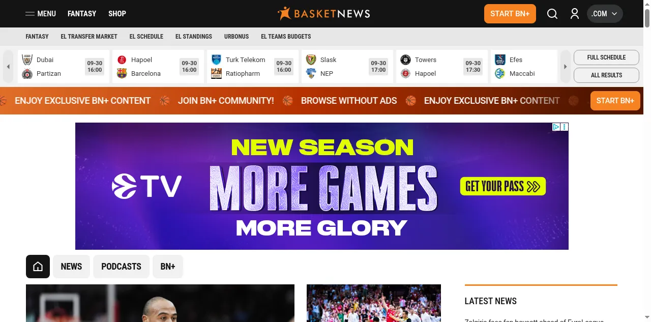 Preview of basketnews.com