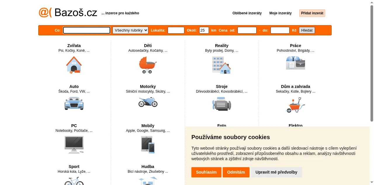 Preview of bazos.cz