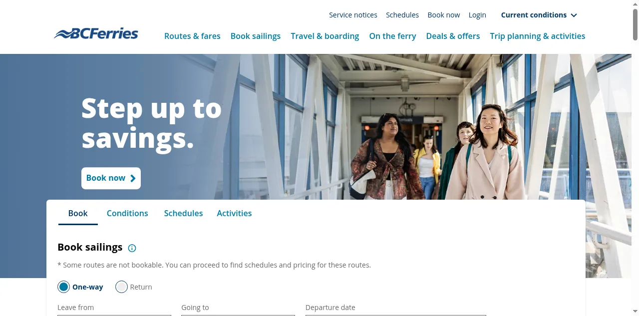 Preview of bcferries.com