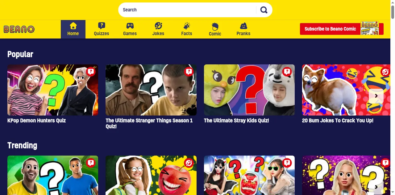 Preview of beano.com