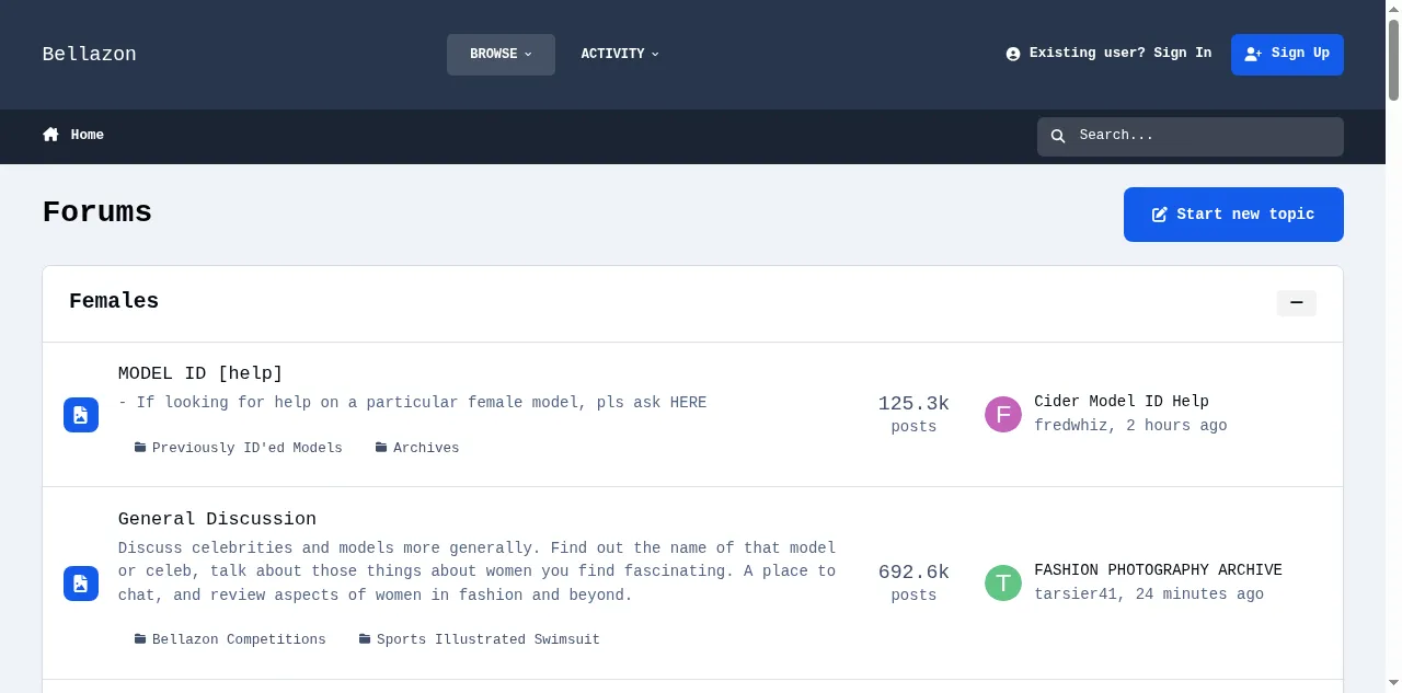 Preview of bellazon.com