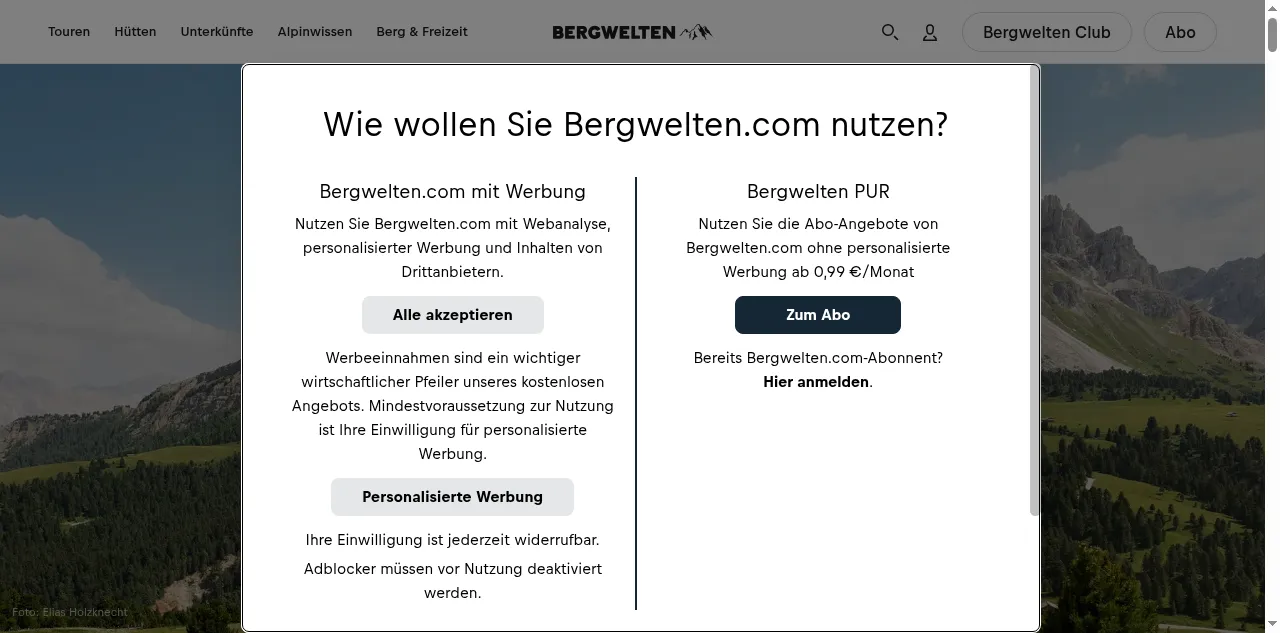 Preview of bergwelten.com