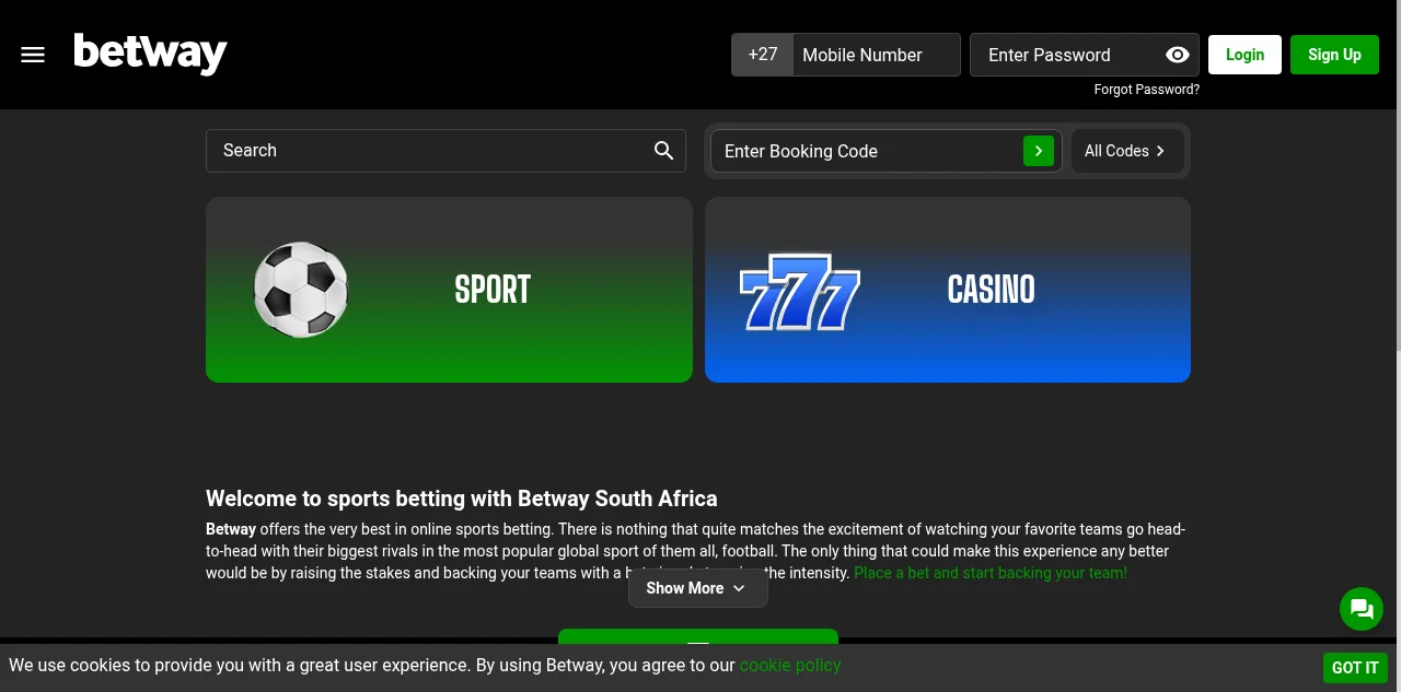 Preview of betway.co.za