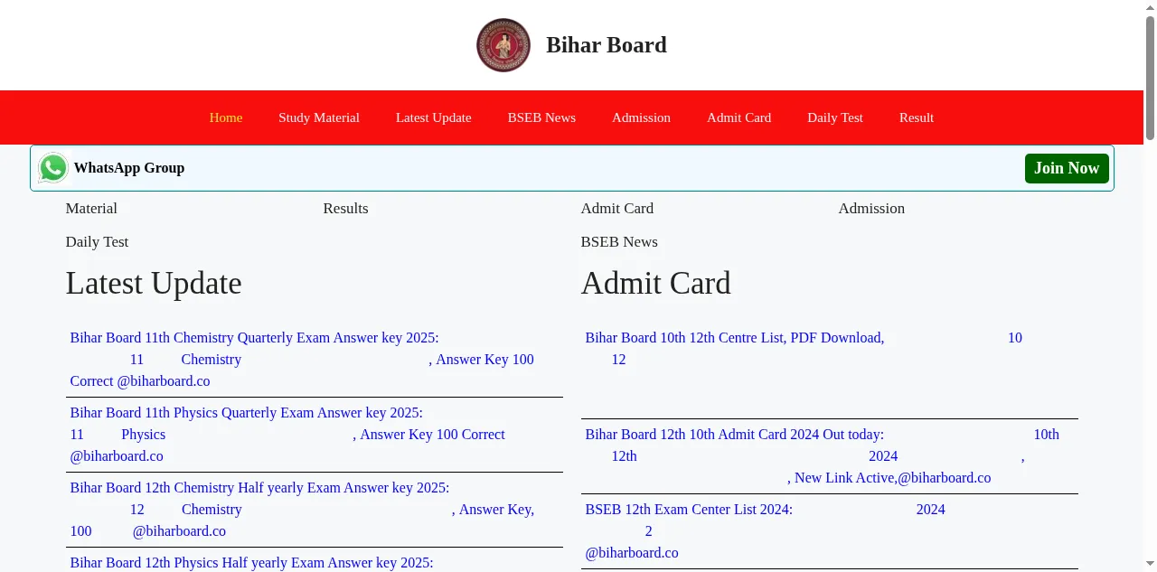 Preview of biharboard.co