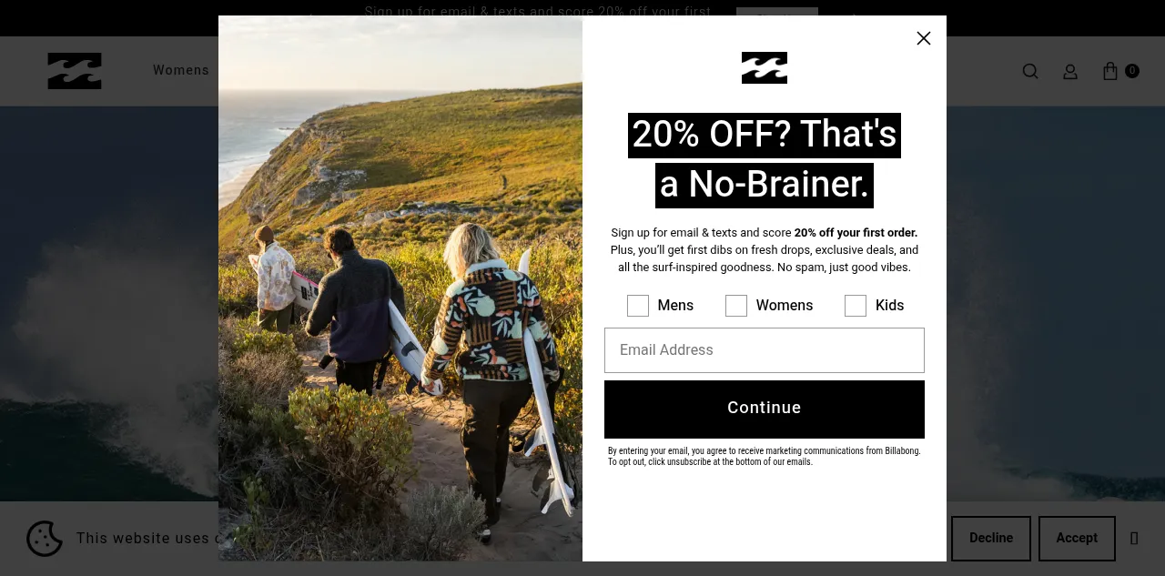 Preview of billabong.com
