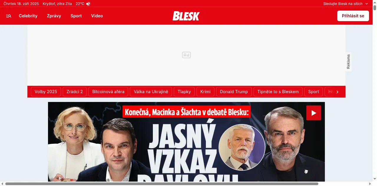 Preview of blesk.cz