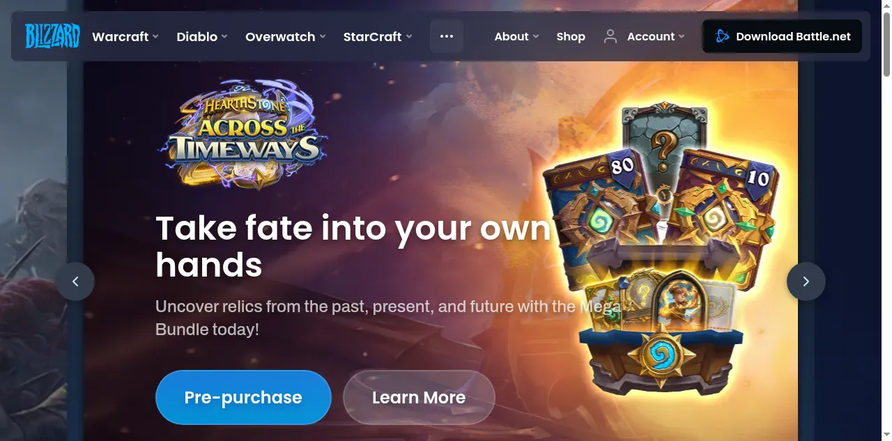 Preview of blizzard.com