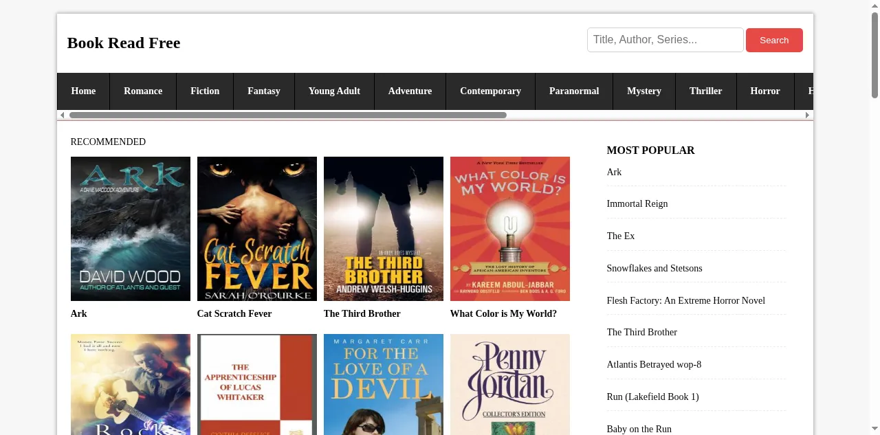 Preview of bookreadfree.com