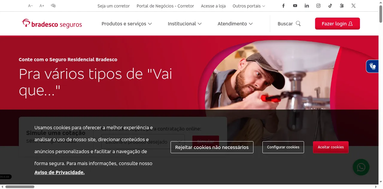 Preview of bradescoseguros.com.br