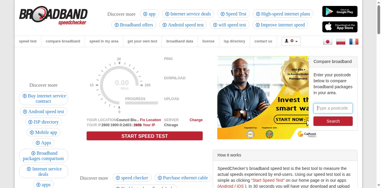Preview of broadbandspeedchecker.co.uk