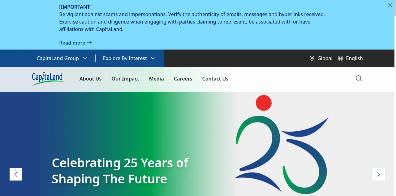 Preview of capitaland.com