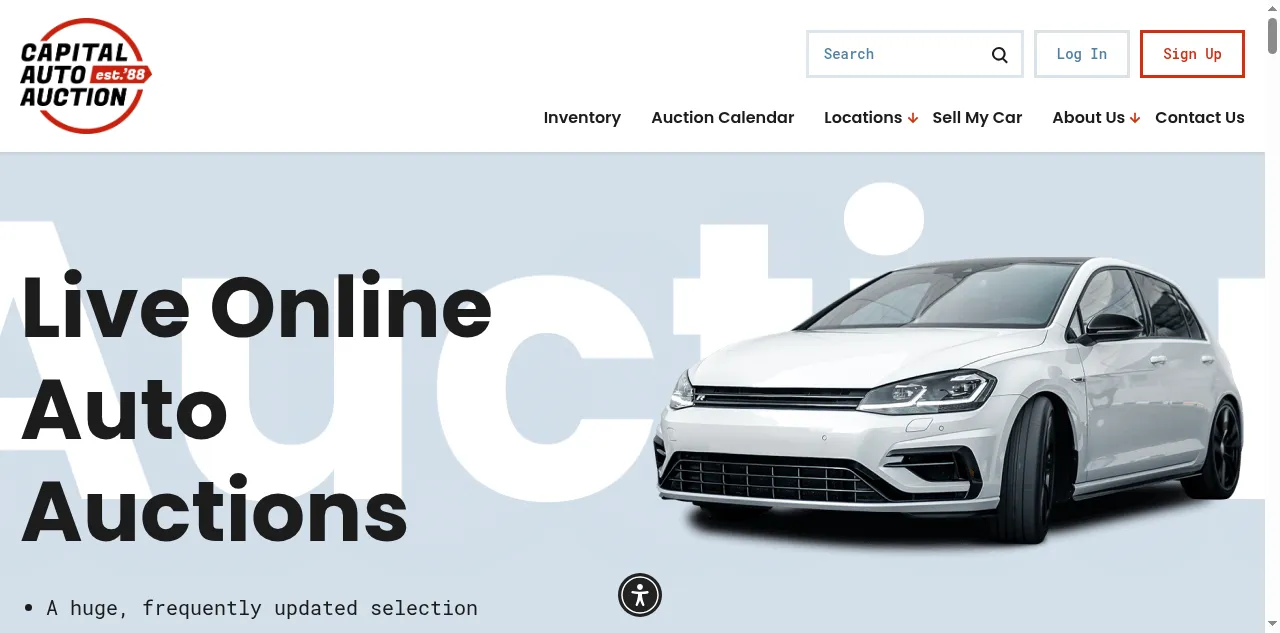 Preview of capitalautoauction.com