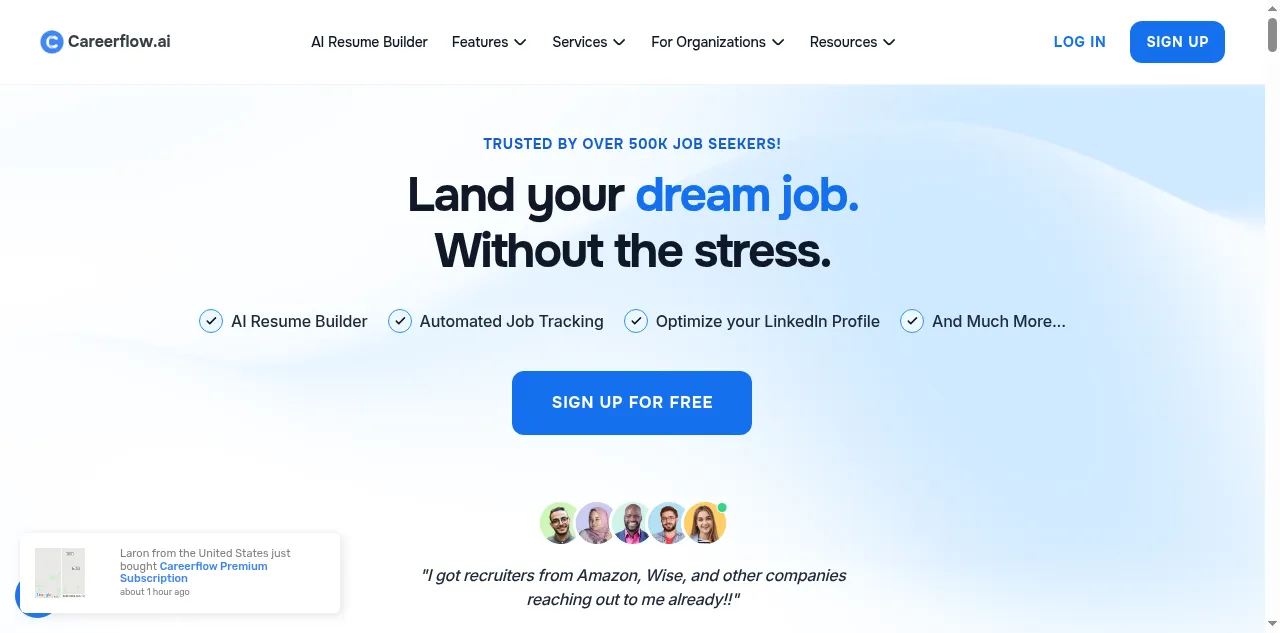 Preview of careerflow.ai