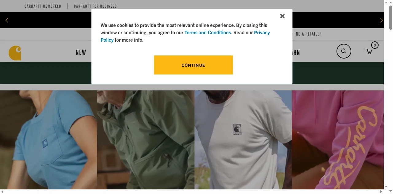 Preview of carhartt.com