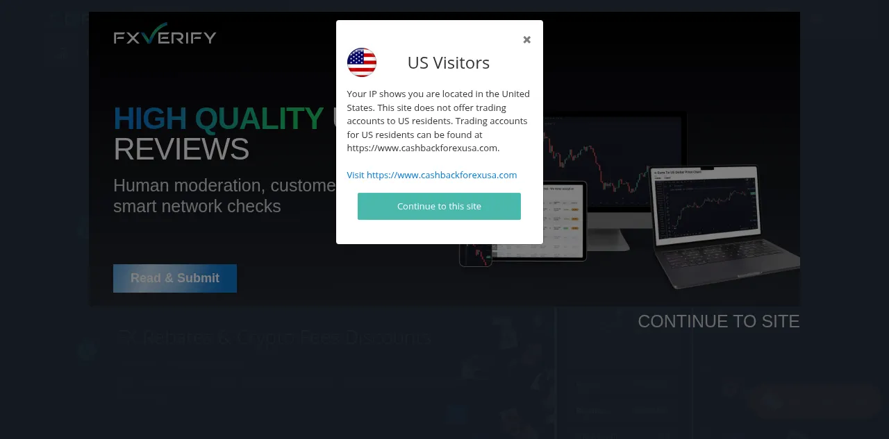 Preview of cashbackforex.com