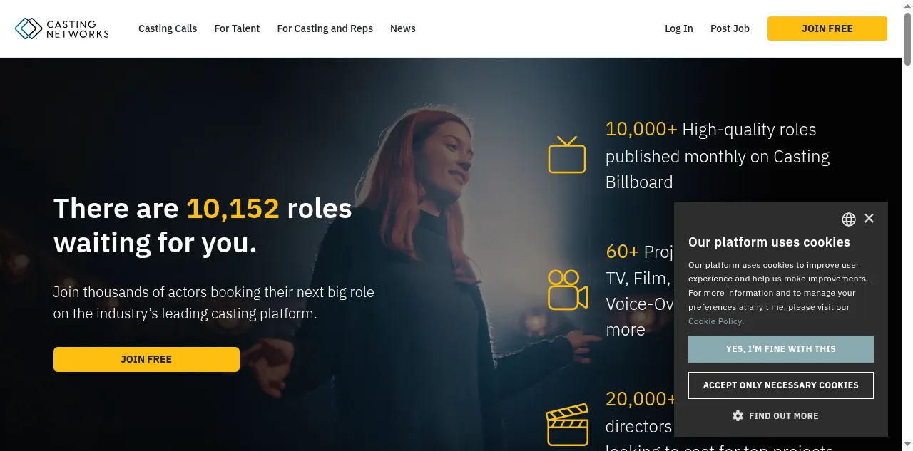 Preview of castingnetworks.com