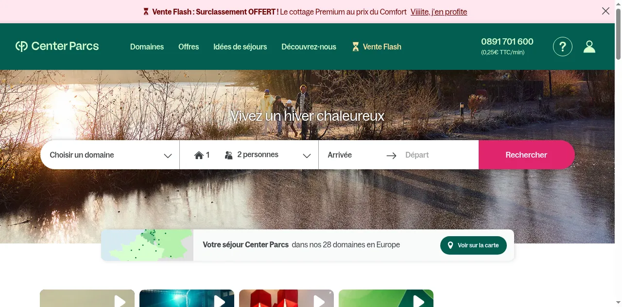 Preview of centerparcs.fr
